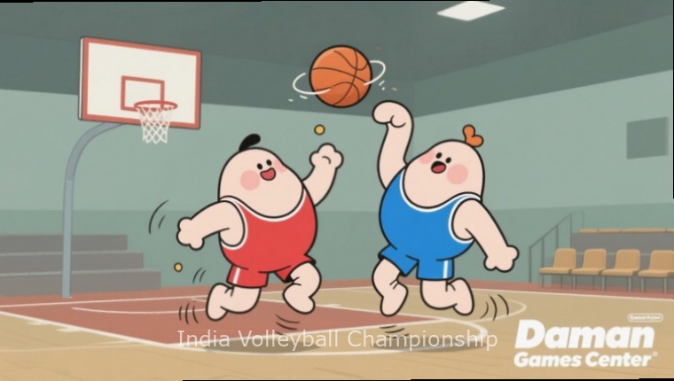 India Volleyball Championship - Diwali Event India Volleyball Championship Diwali special event showing festive court decorations