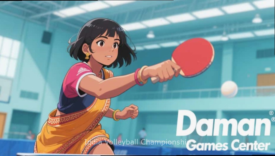 India Volleyball Championship - Intense Match Action India Volleyball Championship gameplay showing Indian players in action with traditional uniforms